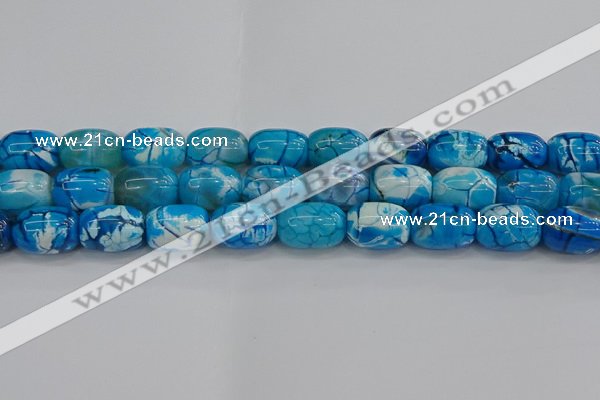 CAG9545 15.5 inches 13*18mm drum dragon veins agate beads