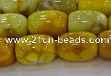 CAG9547 15.5 inches 13*18mm drum dragon veins agate beads