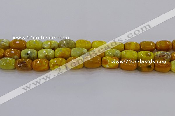 CAG9547 15.5 inches 13*18mm drum dragon veins agate beads