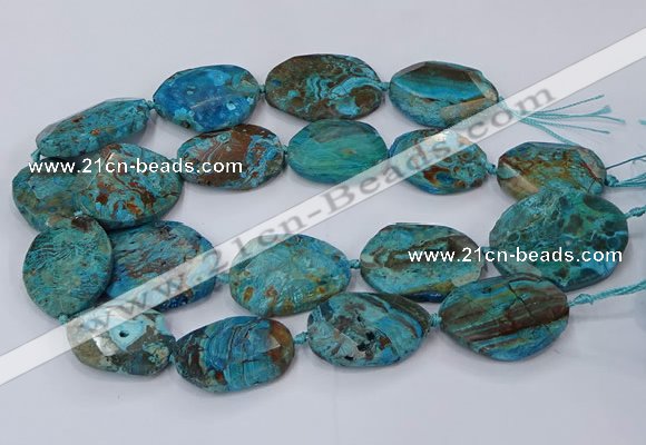 CAG9552 15.5 inches 25*35mm - 30*40mm freeform ocean agate beads