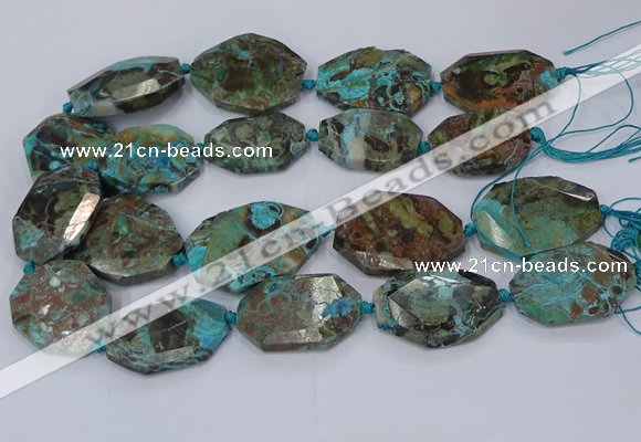 CAG9553 15.5 inches 25*35mm - 30*45mm freeform ocean agate beads