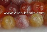 CAG9564 15.5 inches 12mm round red botswana agate gemstone beads