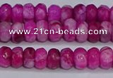 CAG9573 15.5 inches 4*6mm faceted rondelle crazy lace agate beads