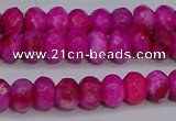 CAG9574 15.5 inches 4*6mm faceted rondelle crazy lace agate beads