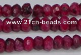 CAG9575 15.5 inches 4*6mm faceted rondelle crazy lace agate beads