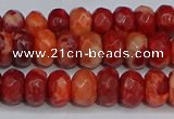 CAG9587 15.5 inches 5*8mm faceted rondelle crazy lace agate beads