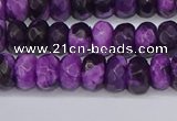 CAG9588 15.5 inches 5*8mm faceted rondelle crazy lace agate beads