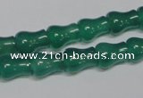 CAG959 15.5 inches 9*11mm vase-shaped green agate gemstone beads