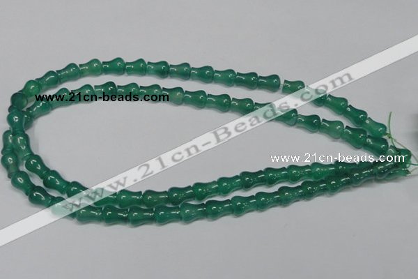 CAG959 15.5 inches 9*11mm vase-shaped green agate gemstone beads