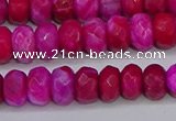 CAG9590 15.5 inches 5*8mm faceted rondelle crazy lace agate beads