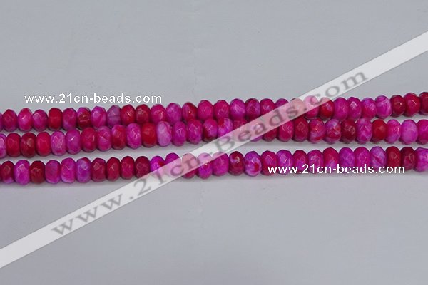 CAG9590 15.5 inches 5*8mm faceted rondelle crazy lace agate beads