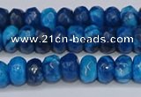 CAG9593 15.5 inches 5*8mm faceted rondelle crazy lace agate beads