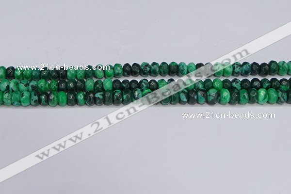 CAG9595 15.5 inches 5*8mm faceted rondelle crazy lace agate beads
