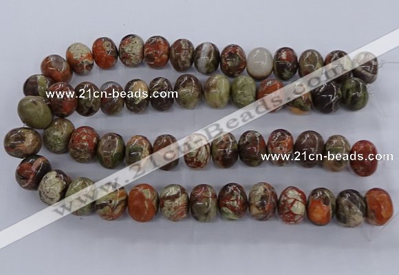 CAG9608 15.5 inches 15*20mm rondelle ocean agate gemstone beads