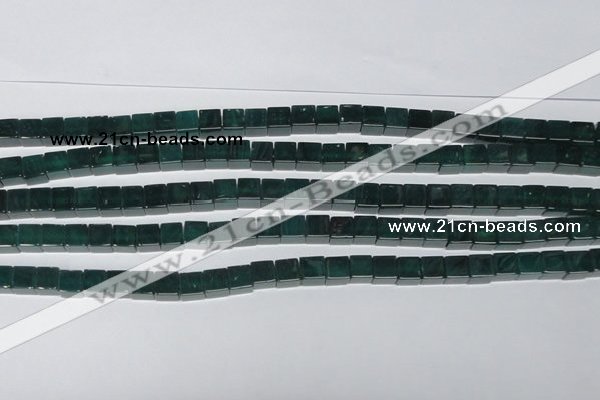 CAG961 15.5 inches 8*8mm cube green agate gemstone beads wholesale