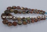 CAG9616 15.5 inches 8*10mm - 20*30mm faceted nuggets ocean agate beads