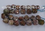 CAG9617 15.5 inches 15*25mm - 18*28mm faceted nuggets ocean agate beads