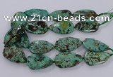 CAG9619 15.5 inches 30*45mm - 35*50mm freeform ocean agate beads