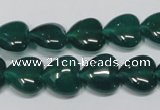 CAG962 15.5 inches 12*12mm heart green agate gemstone beads wholesale