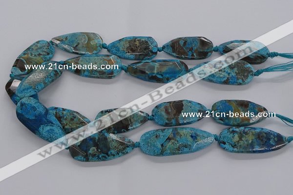 CAG9650 15.5 inches 20*40mm - 20*45mm freeform ocean agate beads