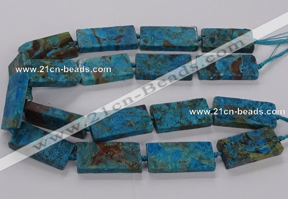 CAG9652 15.5 inches 20*40mm - 20*45mm rectangle ocean agate beads