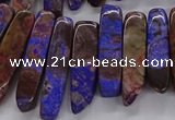 CAG9655 Top drilled 7*20mm - 9*40mm sticks ocean agate beads