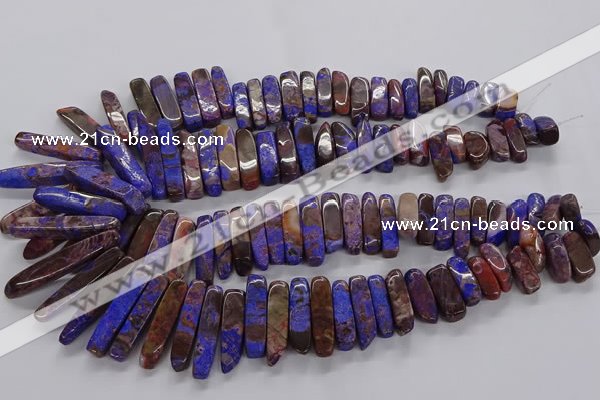 CAG9655 Top drilled 7*20mm - 9*40mm sticks ocean agate beads