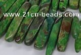 CAG9656 Top drilled 7*20mm - 9*40mm sticks ocean agate beads