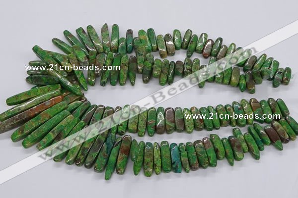 CAG9656 Top drilled 7*20mm - 9*40mm sticks ocean agate beads