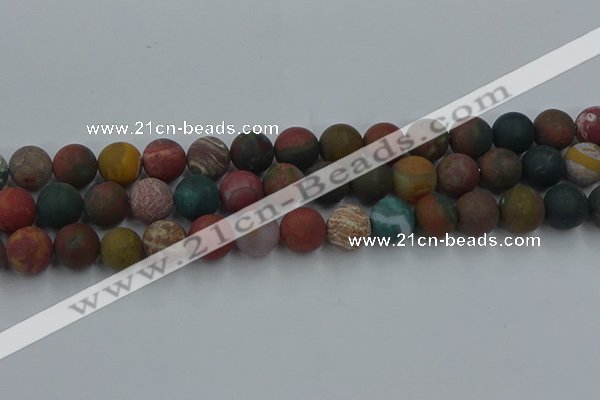 CAG9669 15.5 inches 12mm round matte ocean agate beads wholesale