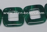 CAG968 15.5 inches 25*25mm square green agate gemstone beads wholesale