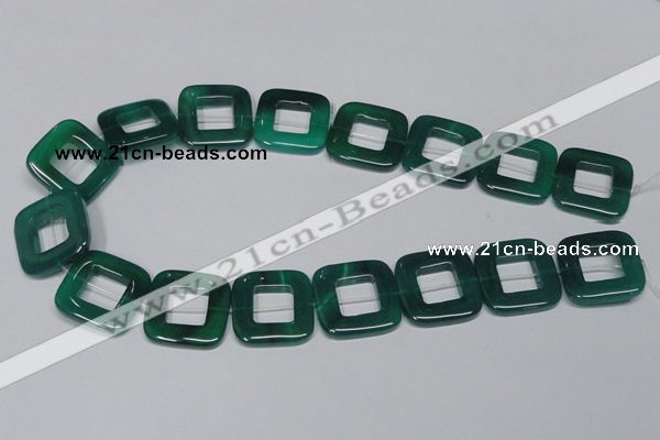 CAG968 15.5 inches 25*25mm square green agate gemstone beads wholesale