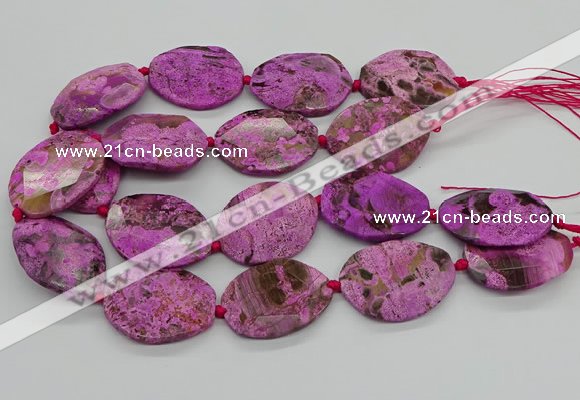 CAG9692 15.5 inches 25*35mm - 30*40mm freeform ocean agate beads
