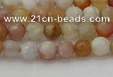 CAG9718 15.5 inches 4mm faceted round colorful agate beads