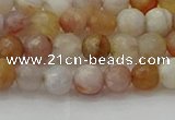 CAG9719 15.5 inches 6mm faceted round colorful agate beads wholesale