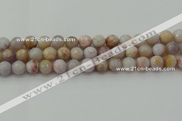 CAG9721 15.5 inches 10mm faceted round colorful agate beads wholesale