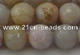 CAG9722 15.5 inches 12mm faceted round colorful agate beads wholesale