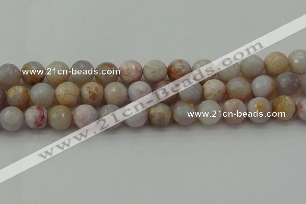 CAG9722 15.5 inches 12mm faceted round colorful agate beads wholesale