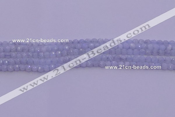 CAG9728 15.5 inches 4mm faceted round blue lace agate beads