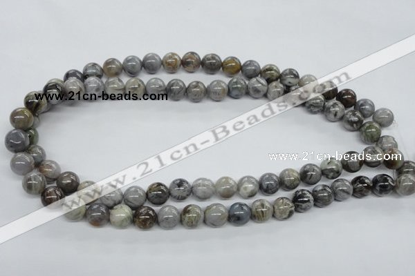 CAG973 15.5 inches 10mm round bamboo leaf agate gemstone beads