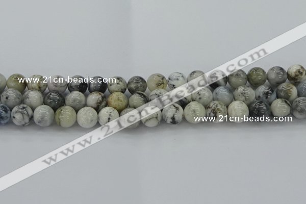 CAG9733 15.5 inches 10mm round black & white agate beads wholesale