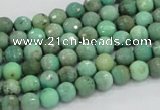 CAG975 15.5 inches 4mm faceted round green grass agate gemstone beads