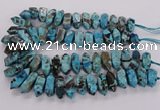 CAG9756 15.5 inches 9*25mm - 11*35mm sticks ocean agate beads