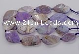 CAG9758 15.5 inches 30*35mm - 35*45mm faceted freeform agate beads