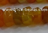 CAG9762 15.5 inches 8*16mm faceted rondelle agate gemstone beads