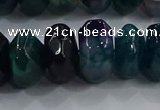 CAG9767 15.5 inches 8*16mm faceted rondelle agate gemstone beads