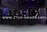 CAG9778 15.5 inches 8*16mm faceted rondelle agate gemstone beads