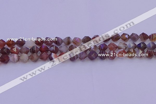 CAG9792 15.5 inches 8mm faceted nuggets botswana agate beads