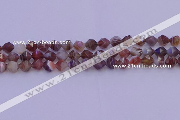 CAG9793 15.5 inches 10mm faceted nuggets botswana agate beads