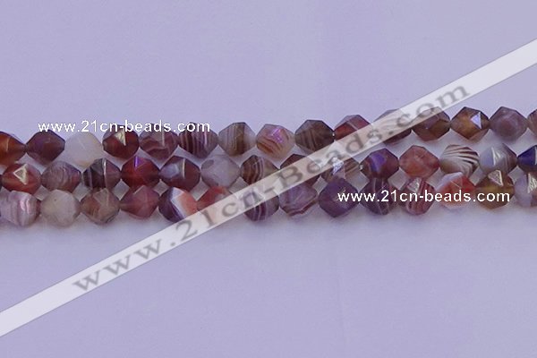 CAG9794 15.5 inches 12mm faceted nuggets botswana agate beads